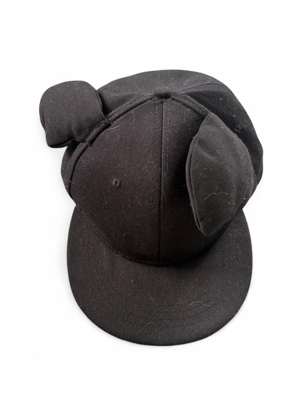 Black Ear Baseball Cap - Cute Puppy Ear